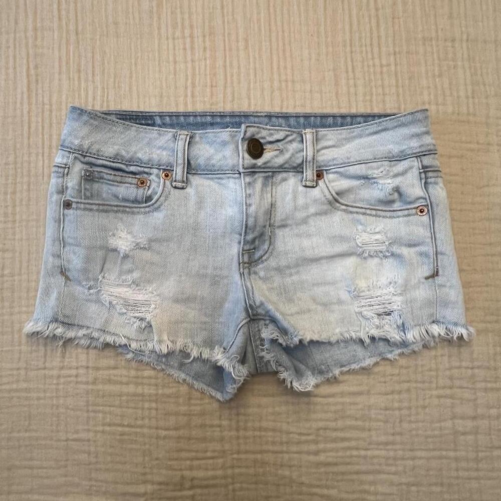 American Eagle Outfitters destroyed cutoff denim shorts